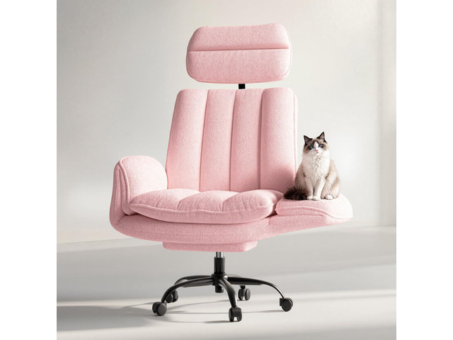 Criss Cross Office Chair with Armrests & Wheels, Comfy Velvet Vanity Chair, Ergonomic Executive Gaming Computer Chairs with Foot Rest, Wide Seat...
