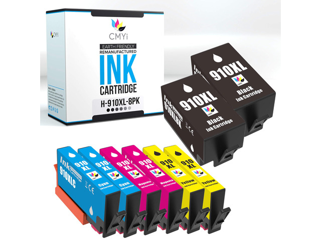 910XL Replacement Combo Pack Ink Cartridge for HP OfficeJet 8012e, 8014e, 8015, 8015e, 8017e, 8018, 8022, 8022e, Pro 8010, Pro 8012, Pro 8014...