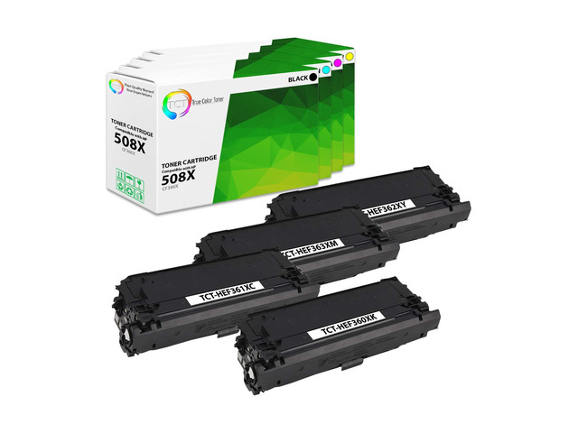 508X Compatible Toner Cartridge for HP CF360X CF361X CF362X CF363X 4PK For HP LaserJet M552, M553DH Printers, Black, Cyan, Magenta, Yellow, Page...