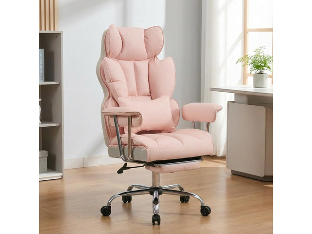 Big and Tall Office Chair 400lbs - Heavy Duty Executive Desk Chair with Footrest, High Back PU Leather Ergonomic Computer Chair with Extra Wide...