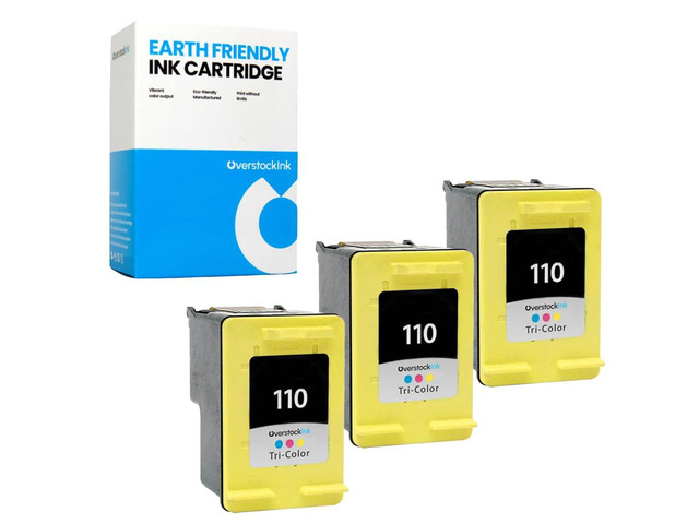 110 Printer Cartridges 3-Pack Compatible for HP 110 Tri-Color Work with PhotoSmart A618 A620 A622 A626 A627 A628 A630 A636 A637 A640 A646 A710 A712...