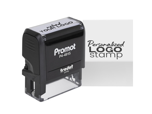 Custom Logo Stamp- Personalized Your Business Logo (Extra Wide) Professional Brand Impressions, Crisp & Consistent Impressions, Fast One-Hand...