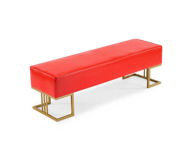 Waiting Room Bench Seating Faux Leather, 55.1 Office Guest Chair Reception Chair, Lobby Furniture for Conference Room Beauty Salon Barbershop Small...