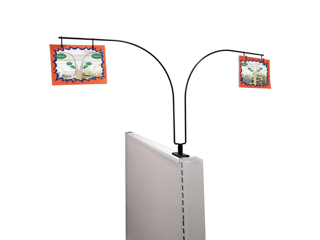 Curved Gondola Shelf Double Side Magnetic Store Aisle Sign Holder, Department Walkway Section Marker & Labeler for Store Shelving, 5 Pack