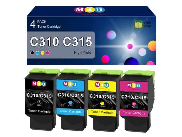 C310/C315 High-Yield Toner Cartridge 4 Pack 006R04356 006R04357 006R04358 006R04359 Compatible for Xerox C310 C310DNI C310DNIM C315 C315DNI(Black...