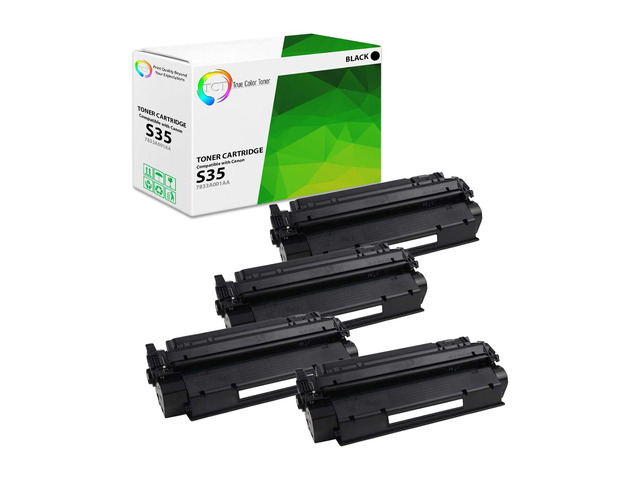 S35 Compatible Black Toner Cartridge for Canon S35 7833A001AA 4PK For Canon D300, D320, D340, D360, PC-D320 Printers, Black 4-Pack, Page Yield:...
