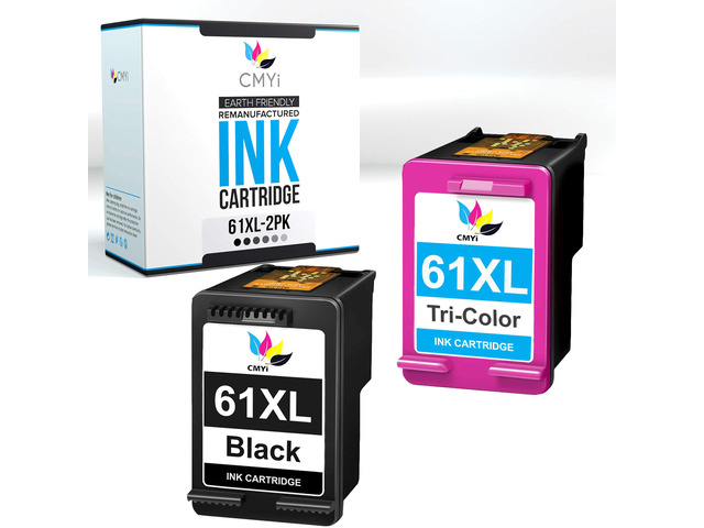 61XL Replacement Ink Cartridges Combo Pack for HP DeskJet 3054A, 3055A, 3056A, 3057A, 3059A, 3510, 3511, 3512, 3515, OfficeJet 2620, 2621, 2622,...