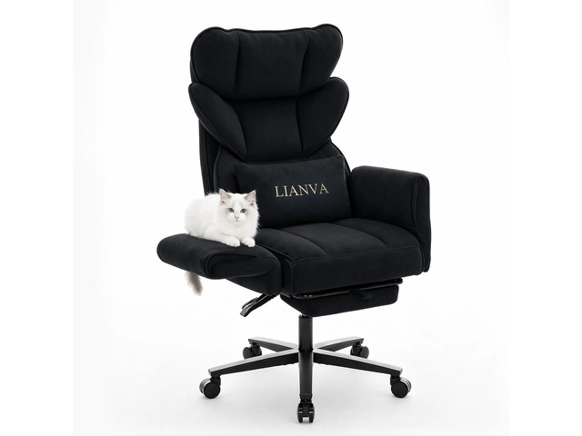 Big and Tall Office Chair, Reclining Executive Desk Chair, Cross Legged Ergonomic High Back Computer Gaming Chair with Flip Armrests Lumbar Support...