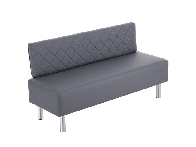 Waiting Room Bench with Back, 58.6 Office Guest Chair Upholstered Reception Seating, Lobby Furniture for Beauty Salon Barbershop Airport Bank Hall...