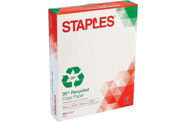 30% Recycled 8.5-Inch X 11-Inch Copy Paper 20 Lbs 92 Brightness 500/Ream, For Office, School & Home Multipurpose paper for everyday office,...