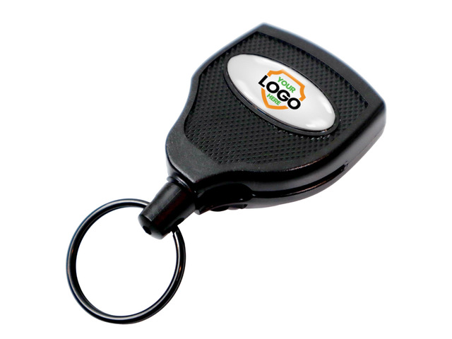 5 Pack - Super Heavy Duty Custom Badge Reel Keychain Photo or Logo Personalized Retractable Key Chain - Customized Rugged Case Key Ring Reel Badge...