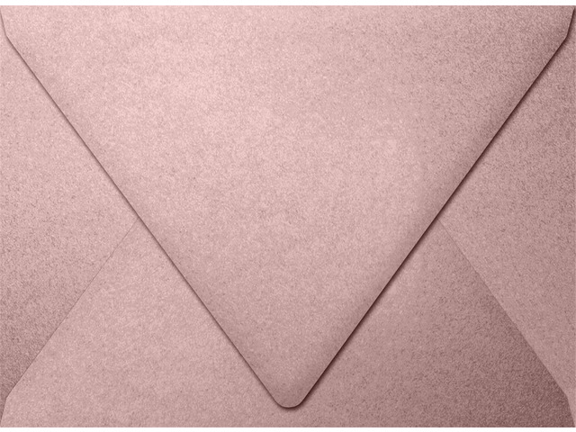 A7 Contour Flap Invitation Envelopes 5 1/4' x 7 1/4' Misty Rose Metallic - Sirio Pearl 84lb. Text 500 Qty