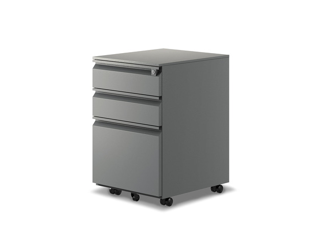 3-Drawer Mobile File Cabinets Rolling Vertical Metal Filing Cabinet for Legal & Letter File Anti-tilt Design with Lock Under Desk Office Drawers...
