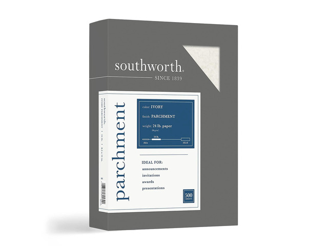 984C Parchment Specialty Paper Ivory 24 lb. 8 1/2 x 11 500/Box (SOU984C)