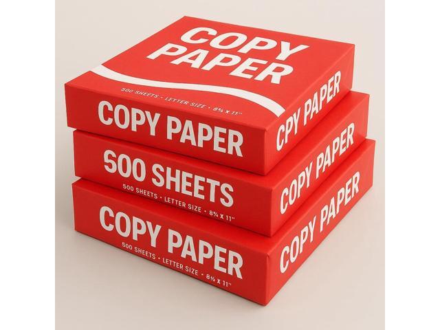 Multi-Use Copy Paper, 8.5 x 11 Inch, White, 20 lb, 92 Brightness, 3 Reams (1,500 Sheets) Jam-Free, Acid-Free Printer Paper for Home, Office, School