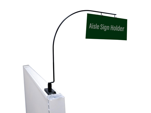 Curved Gondola Shelf Single Side Magnetic Store Aisle Sign Holder, Department Walkway Section Marker & Labeler for Store Shelving, 10 Pack