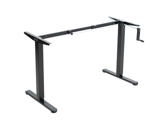 Compact Hand Crank Stand Up Desk Frame, Black, DESK-M051MB For 37 to 77 inch Table Tops, Height Adjustable, Ergonomic Standing Desk Legs,...