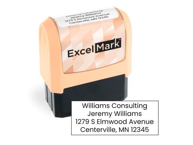 Custom Stamp - Clear & Crisp Impressions - Vibrant Colors & Patterns - Use for Address Stamp and More - Made in America (Peach)