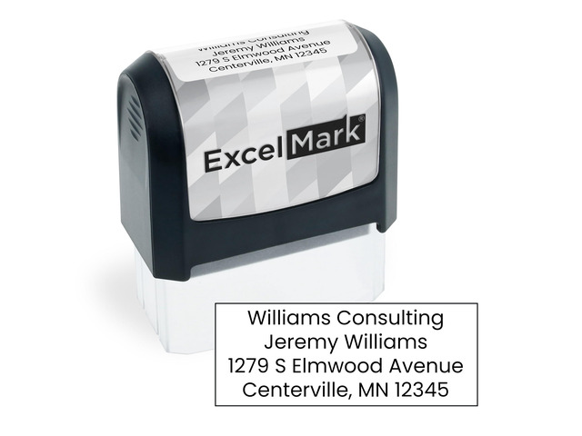 Custom Stamp - Clear & Crisp Impressions - Vibrant Colors & Patterns - Use for Address Stamp and More - Made in America (Black)