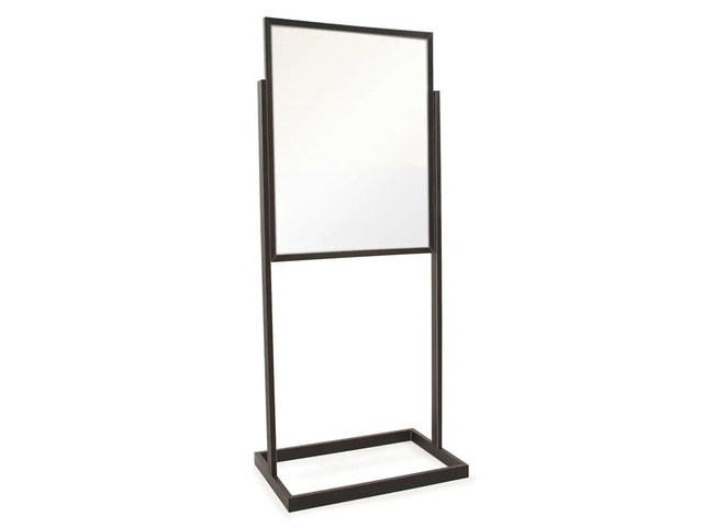 Industrial Metal Sign Holder, 22x28, 56in H Floor-standing poster frame with heavy-duty base, professional-grade matte black adds durability &...