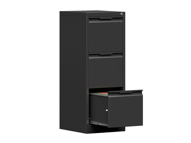 3 Drawer Vertical File Cabinet with Lock, Metal Filing Cabinet for Home Office, Locking File Cabinet for A4/F4/Legal/Letter, Assembly Required...