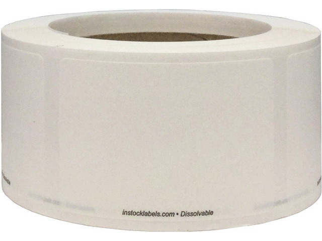 InStockLabels Dissolvable Food Storage Labels, 2 x 3 Inch, 5 Case of 500 Label Rolls - Convenient Blank Adhesive Stickers for Organization and Food...