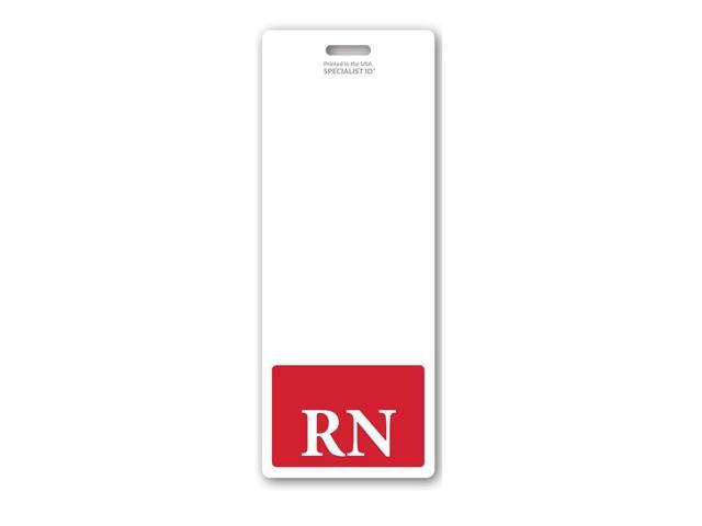 5 Pack - Oversized RN Badge Buddy - Vertical Extra Large Badge Buddies for Registered Nurses - 2 1/8 X 5 1/2 Role Identification Badge Backer Card...