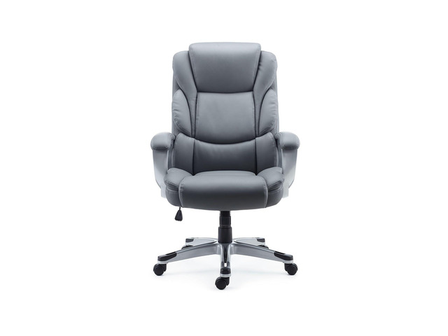 McCallum Bonded Leather Manager Chair with Arms and Lumbar Support Swivel seating designed for comfort in professional office settings