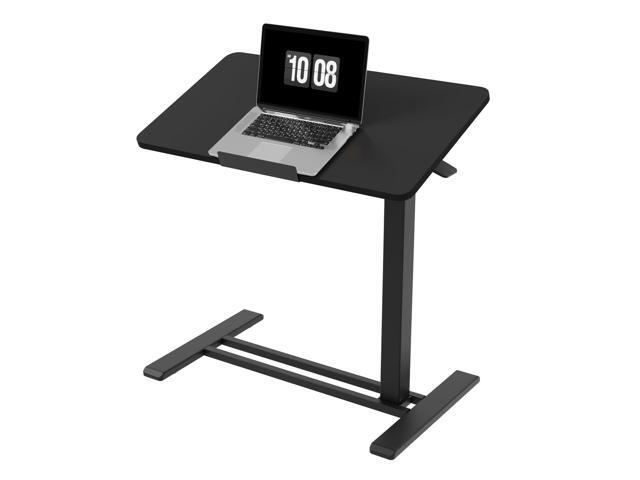H7 PRO 90Â° Tiltable Mobile Overbed Table with Pneumatic Lift,28'' Full foldable bedside table with adjustable desktop for laptop, Rolling...