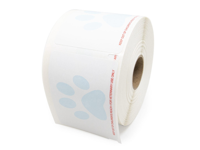 Veterinary Prescription Labels with Paw Print & Warning - 2-1/8' x 2-3/4' Compatible with Dymo 450 LabelWriters and Earlier Models - Keep Out of...