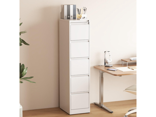 5 Drawer File Cabinet with Lock, Vertical Filing Cabinets for Home Office, Metal Storage Cabinets, Heavy Duty File Cabinet for Letter/Legal/A4/F4...