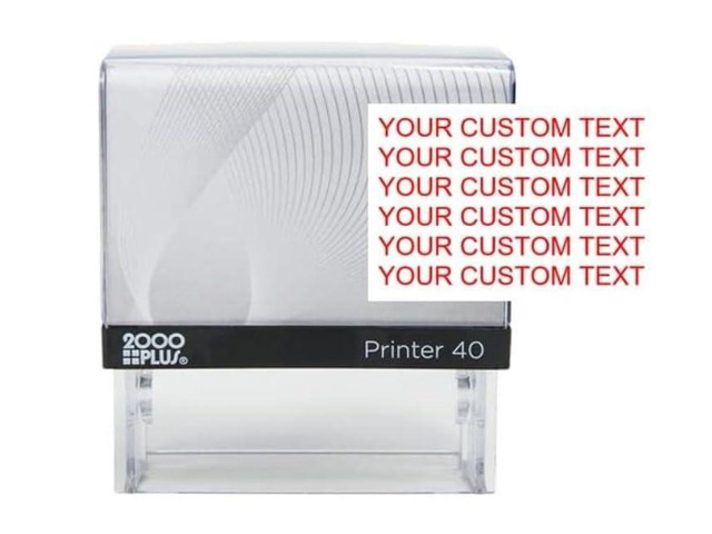 2000 Plus Series Custom Self-Inking Stamp, Small Size Up to 6 Lines, 13/16' x 2 3/16 inches, 5 Color Choices (Large)