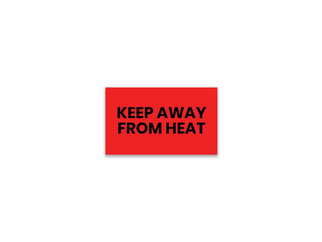 Keep Away from Heat Warehouse Receiving Labels 3'x5' Rectangle Labels 500 Qty/Roll Paper, Easy Peel and Stick, Strong Adhesive, No Residue,...
