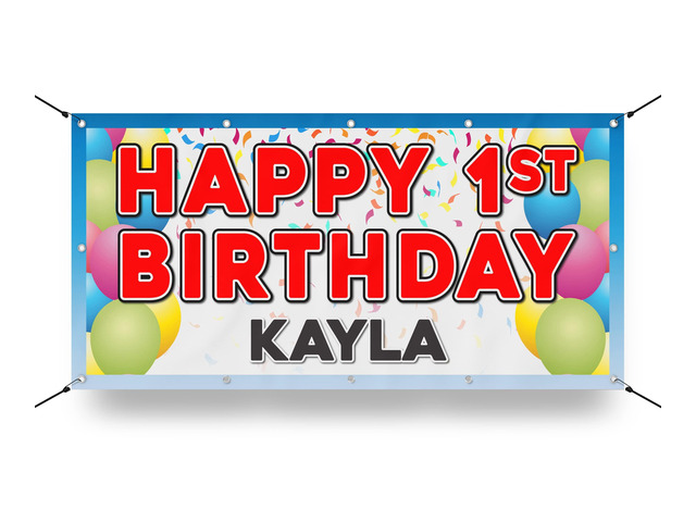 Custom Birthday Vinyl Banner Sign Personalized, Party Backdrop, Birthday Gift, Birthday Party - (5'x10', BB-1)