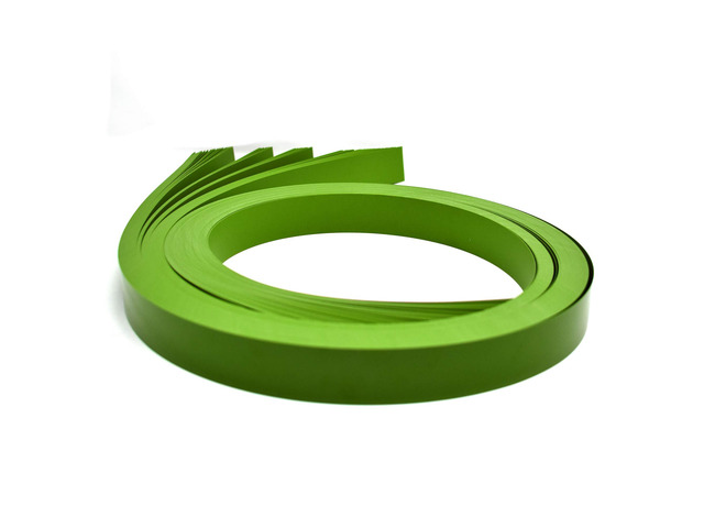 Decorative Gondola Shelving Pre Cut Vinyl Insert Strips 48' x 1.25' Shelf C-Channel, Lime Green, 100 Pack