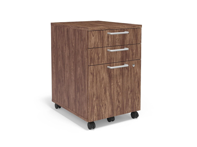 Essentials Mobile Pedestal File, 3-Drawer, Espresso Left/right install, legal/letter size, 15.6x21.3x24.3 in, box/box/file