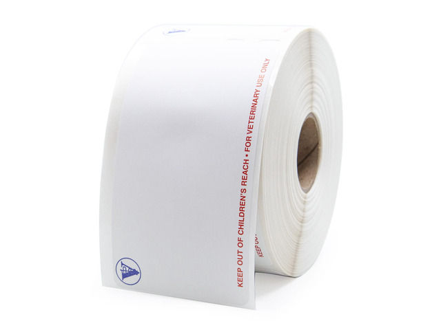 Veterinary Prescription Labels 1-15/16 x 3-1/2 in Direct Thermal - for Veterinary Use Only - 400 Labels/Roll - Compatible with Zebra and Dymo 450...