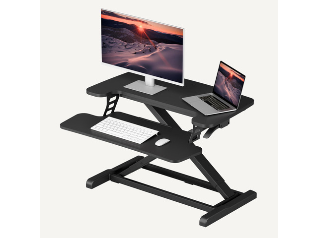 Standing Desk Converter 28' Desk Riser for Home Office, Compact Sit Stand Desktop Workstation for Laptop & Monitor, Ergonomic Height Adjustable...