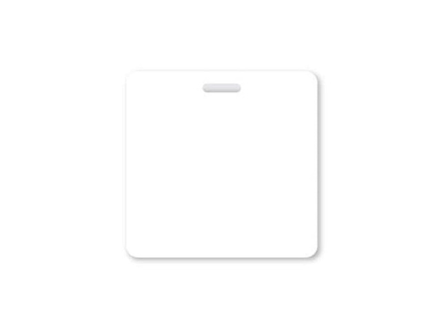 5 Pack - Blank White Badge Buddy - Heavy Duty Horizontal Badge Buddies to Customize Spill & Tear Proof Cards - 2 Sided USA Printed Quick Role...