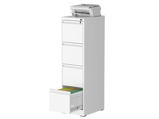 File Cabinet, 4 Drawer File Cabinet with Lock, Steel Vertical Filing Cabinets for Home Office, Heavy Duty File Storage Cabinet for Legal/Letter/A4...