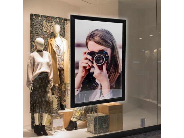 24''x33'' LED Backlit Poster Frame Movie Poster Frame Art Picture Light Box Advertising Display Frame Movie Poster Light Box Home Theater Wall...