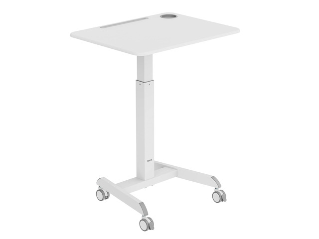 Laptop Cart Rolling Desk Adjustable Height with 28.5' x 22' Tabletop, Ergonomic Sit-Stand Workstation on Wheels Portable for Home Office, Dorm,...