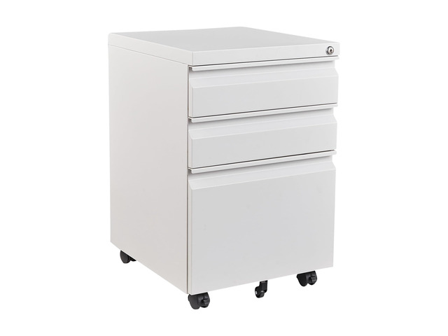 Mobile File Cabinet with Lock Under Desk 3 Drawer Metal Filing Cabinet Locking Office Mobile Cabinet with Wheels Under Desk Office Drawers Rolling...