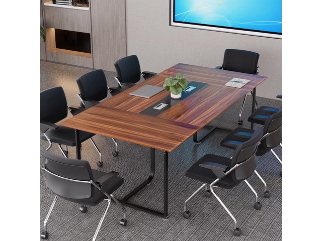 8FT Conference Table,94.4 L x 47.2 W x30.7 H Meeting Seminar Table with Grommet,Stability Enhancement,Large Conference Room Table for Office...