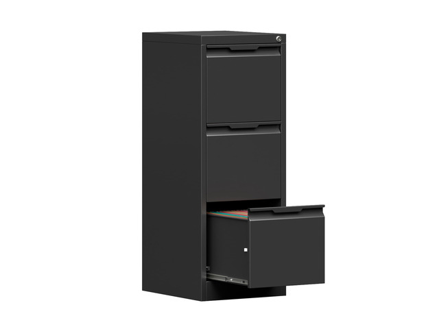 3-Drawer Metal File Cabinet with Lock,Steel Printer Stand with Storage for Home Office,Vertical Filing Cabinet for Legal/Letter/A4 Files,Assembly...