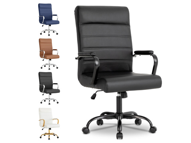 Office Desk Chair,Modern Conference Room Chairs,High Back Ergonomic Home ofiice Chair,Adjustable Height Swivel Executive Computer Chair with Padded...
