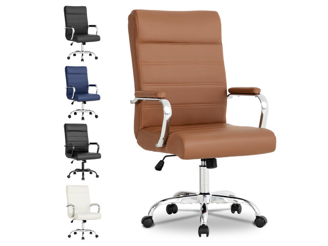 Modern Office Desk Chair, Conference Room Chairs, High Back Ergonomic Home ofiice Chair, Adjustable Height Swivel Executive Computer Chair with...