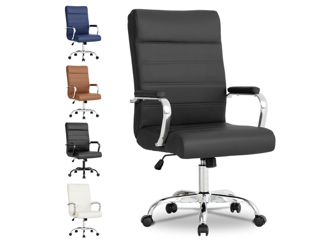Office Desk Chair,Modern Leather Conference Room Chairs,High Back Ergonomic Home ofiice Chair,Adjustable Height Swivel Executive Computer Chair...