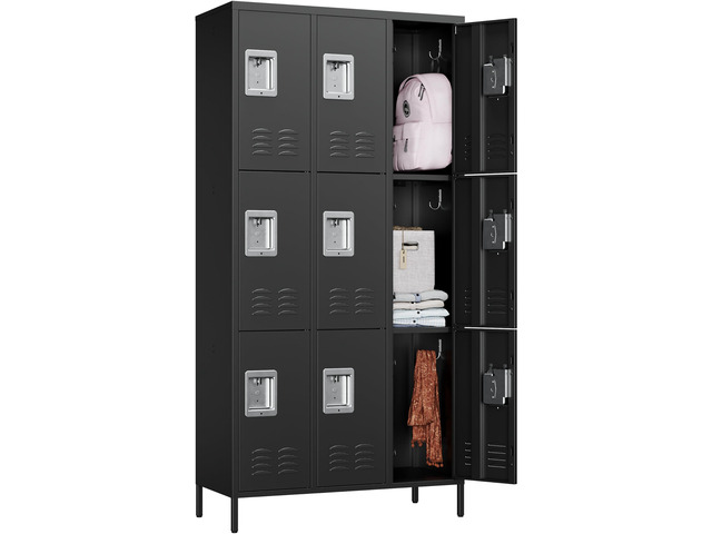 Metal Lockers for Employees,Lockable Storage Locker with Shelf,Large Lockers for Storage with Leg,Gym Locker,Steel Employee lockers for Home Office...