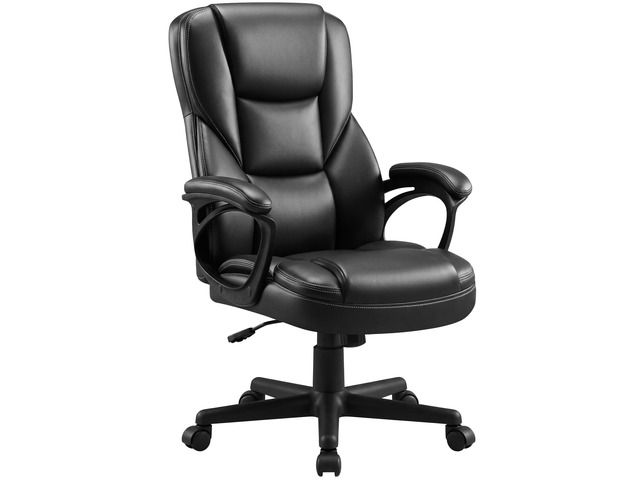 Managerial Executive Office Chair,High Back PU Leather Ergonomic Desk Chair with Lumbar Support,Reclining Computer Chair for Home Office
